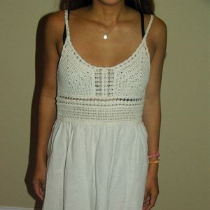 cream mini dress